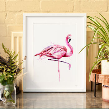 Inky Flamingo Illustration Print, 5 of 12