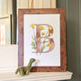 B Is For Buttercup Coloured Initial Print, thumbnail 2 of 11
