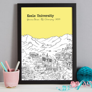 Personalised Keele University Graduation Gift Print, 6 of 10