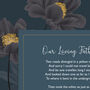 Contemporary Floral Art Personalised Poem Print, thumbnail 5 of 9
