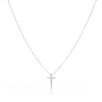 Girl's Sterling Silver Cross Necklace | Two Styles, 2 of 7