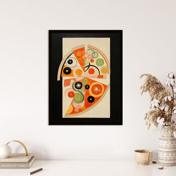 Margherita With Extra Olives Kitchen Wall Art Print, 4 of 6