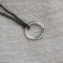 Men's Personalised Circle Pendant Necklace, thumbnail 4 of 5