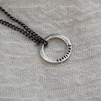 Men's Personalised Circle Pendant Necklace, 4 of 5