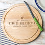 Personalised Chefs Slate Round Serving Board For Men, thumbnail 2 of 4