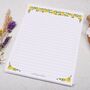 A5 Letter Writing Paper With Lemon Botanical Border, thumbnail 3 of 4