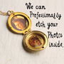 Gold Scottish Thistle Locket Necklace With Photos, thumbnail 3 of 10