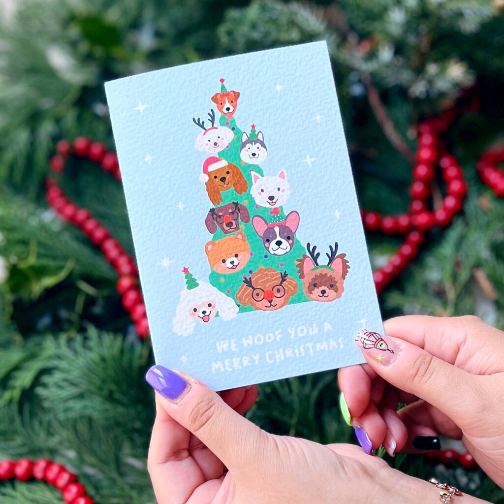 Charity Christmas 'Woof You A Merry Christmas' Dog Card
