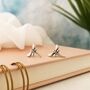 Sterling Silver Dragonfly Stud Earrings, thumbnail 1 of 8