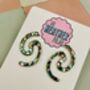 Squiggle Glitter Resin Earrings / Abstract Wavy Jewellery / Bold Colourful Jewellery / Dopamine Dressing Gift, thumbnail 2 of 12