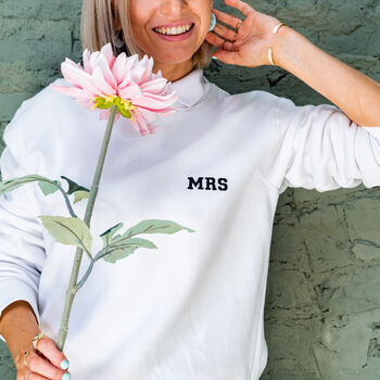 Personalised Mrs Sweatshirt Embroidered, 2 of 12