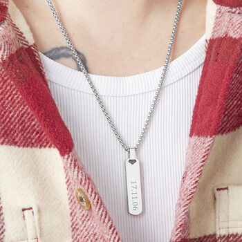 Special Date Personalised Pendant For Dad, 2 of 10