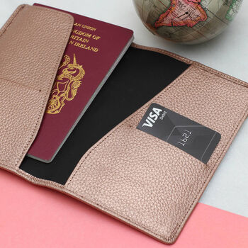 Personalised Leather Passport Cover, 4 of 6