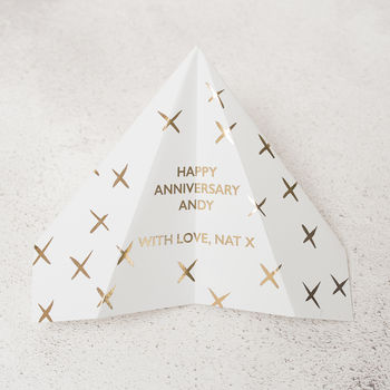 Foiled Paper Plane, Anniversary Card, 8 of 9