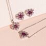 Red Heart Rhodolite Garnet Pendant Necklace In Silver And Gold, thumbnail 7 of 12