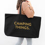 Giant Camping Things Oversized Tote Bag, thumbnail 1 of 2
