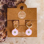 Mandala Inspired Gemstone Earrings – Silver Plated, thumbnail 3 of 11