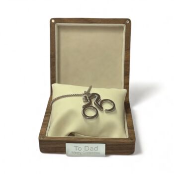 Personalised Cycling Necklace | Walnut Presentation Box, 5 of 12