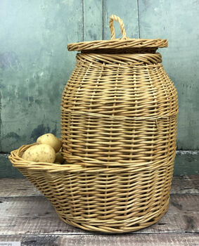 Wicker Potato And Onion Storage Hoppers Set Of Two, 3 of 7