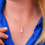 Personalised Silver Flower Charm Initial Necklace, thumbnail 1 of 11