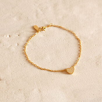 Dainty Bracelet With Small Heart Charm, 3 of 4