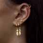 Shooting Star Charm Hoop Earrings, Sterling Silver Or Gold Plated, thumbnail 3 of 6