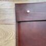 Personalised Spanish Brown Leather A4 Documents Holder, thumbnail 8 of 10