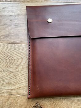 Personalised Spanish Brown Leather A4 Documents Holder, 8 of 10