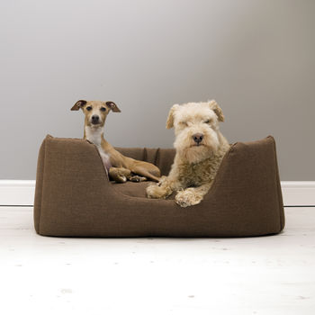 Charley Chau Deep Sided Dog Bed In Weave Fabric, 6 of 8