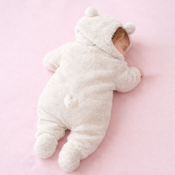 Baby Bear Hooded Jumpsuit Pram Suit In A Gift Box, 3 of 12