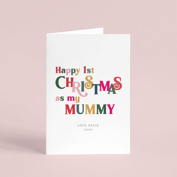 Personalised First Christmas As Mummy Card, 2 of 4