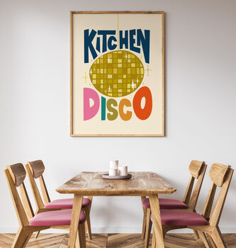 Kitchen Disco Typography Print, 2 of 8