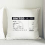 Personalised Football Ticket Cushion Gift, thumbnail 1 of 5
