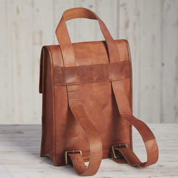 Personalised Versatile Leather Satchel Style Backpack, 5 of 9