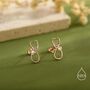 Sterling Silver Tiny Stethcope Stud Earrings, thumbnail 6 of 12