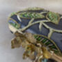 Digitally Printed Blue Palm Leaf Clutch Bag, thumbnail 3 of 5