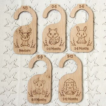 Cartoon Woodland Baby Animal Nursery Wardrobe Dividers, 4 of 8