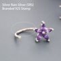 Forget Me Not Flower Cz Huggie Hoop Earrings, thumbnail 6 of 10