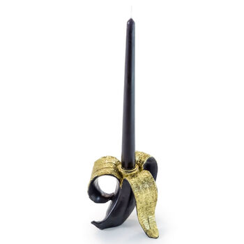 Peeled Gold And Black Banana Candle Holder, 4 of 6