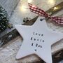 Personalised Christmas 'Across The Miles' Ceramic Star, thumbnail 2 of 4