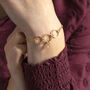 30th Birthday Gold Plated Circles Birthstone Bracelet, thumbnail 5 of 11