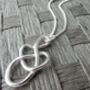 Silver Tangle Pendant And Chain, thumbnail 1 of 3