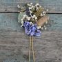 Set Of Three Wedding Dried Flower Hair Pins Meadow Blues, thumbnail 3 of 4