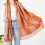 Cashmere Feather Print Scarf, thumbnail 4 of 8