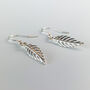 Sterling Silver Leaf Dangle Earrings, thumbnail 3 of 5