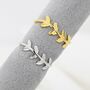 Sterling Silver Olive Branch Leaf Ring, thumbnail 5 of 12