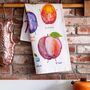 'Plums' Illustrated Food Tea Towel, thumbnail 3 of 4