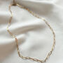 Paperlink Chain 18k Gold Plated Necklace, thumbnail 1 of 4
