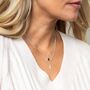 Personalised Sterling Silver October Pink Tourmaline Birthstone Necklace, thumbnail 3 of 12