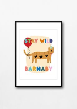 Stay Wild Personalised Print • Kids Poster Print, 2 of 3